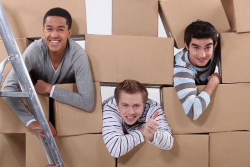 Careful packing and loading for a business relocation