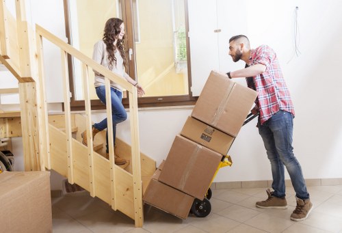 Van service helping with a flat move in Maida Vale with careful lifting
