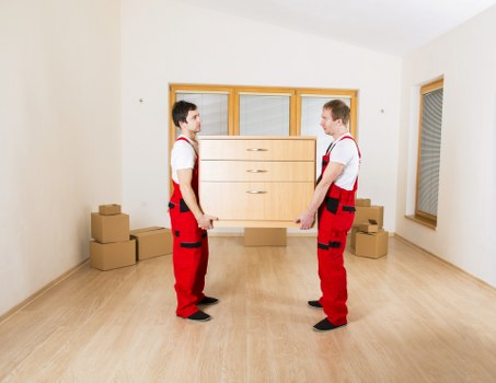 Furniture loading and transport support in a Maida Vale neighbourhood setting