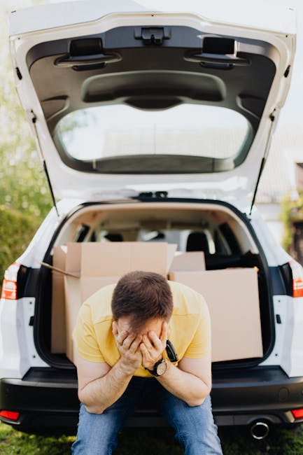 A woman with curly brown hair, dressed in a grey long-sleeve top, is holding a large cardboard box labeled 'toys' in black marker and several smaller packed boxes, inside a home during a house removal process. The boxes are secured with brown packing tape and are stacked, ready for transport. The background shows part of the indoor environment with a wooden doorway and some decorative elements on the wall. The woman is smiling slightly and appears to be preparing for a home relocation, supported by a professional removals service, such as Man and a Van Maida Vale, who is handling packing and moving logistics. The scene illustrates the packing stage of furniture transport and moving services, with attention to careful handling of packed items inside the property, just before loading into a removal vehicle.